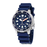Citizen Eco-drive Men's Stainless Steel Case Polyurethane Strap Blue Dial Silver watches